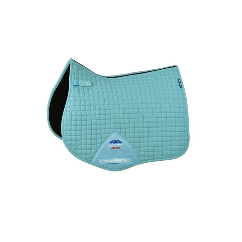 Weatherbeeta Prime Air-Tec All Purpose Saddle Pad in Light Aqua with small white logo.