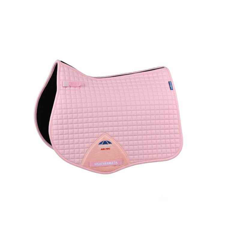 Light pink Weatherbeeta Prime Air-Tec all purpose saddle pad with black underside.