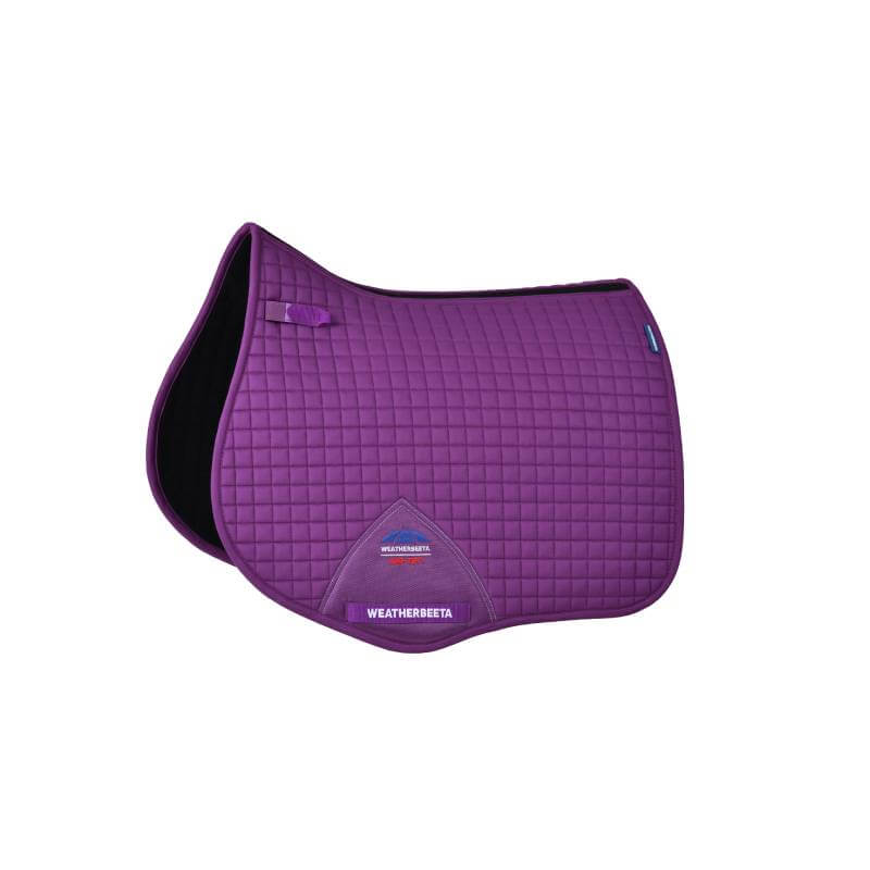 Weatherbeeta Prime Air-Tec All Purpose Saddle Pad in violet with logo on lower edge.