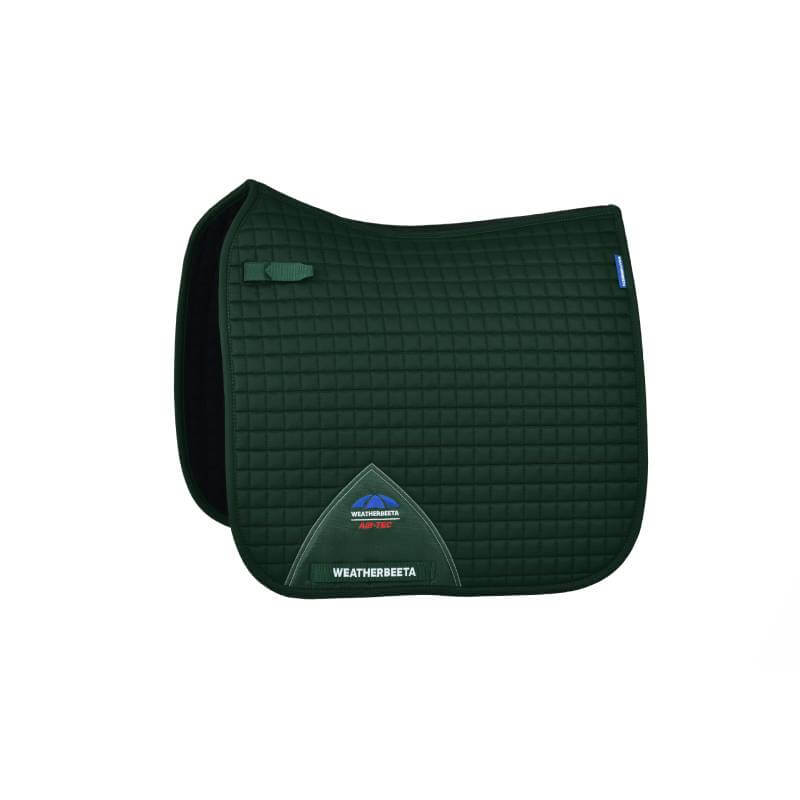Weatherbeeta Prime Air-Tec Dressage Saddle Pad in Forest Green with high wither design.