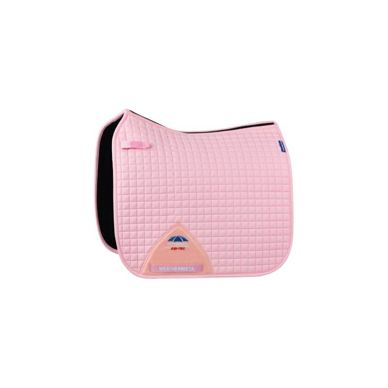 Weatherbeeta Prime Air-Tec Dressage Saddle Pad in light pink with a small corner logo.