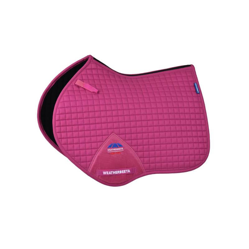 Weatherbeeta Prime Air-Tec Jump Saddle Pad in Bright Magenta with logo on white background.