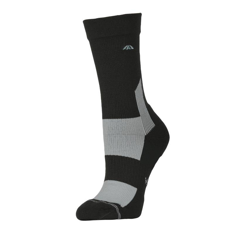 Weatherbeeta Performance Crew Riding Sock in Midnight Green/Soft Sage stands upright on white.