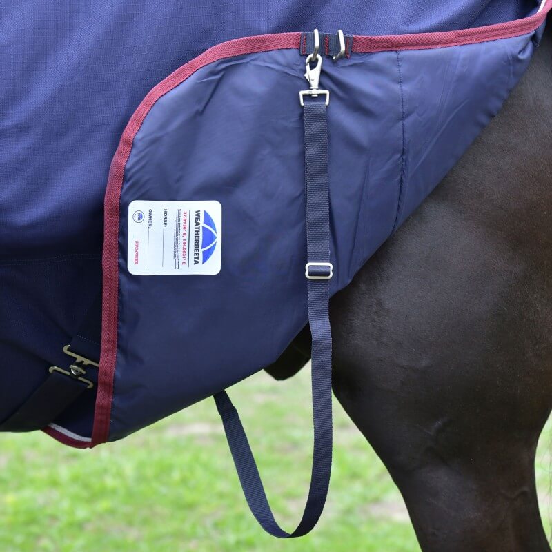 Weatherbeeta Comfitec Essential Turnout Rug Standard Neck Heavy Weight 360G Navy/Burgundy