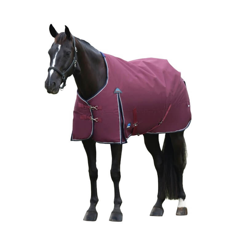 Weatherbeeta Comfitec Essential Turnout Rug Standard Neck Medium Light Weight 100G Burgundy/Navy