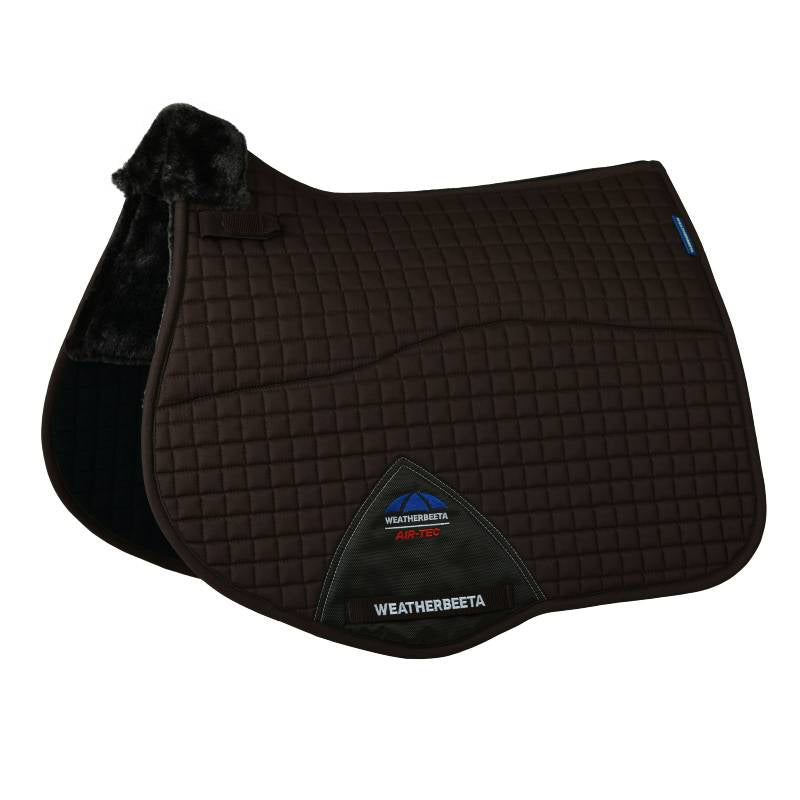 Weatherbeeta Prime Air-Tec brown all purpose pad with black fleece lining.