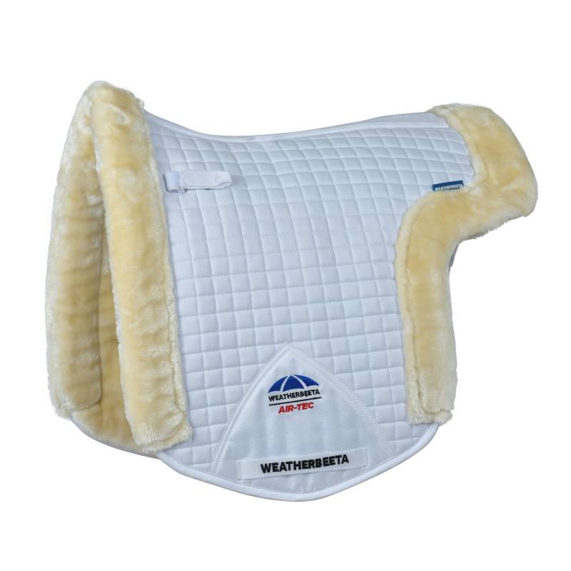 Weatherbeeta Prime Air-Tec fleece-lined white numnah, breathable and all-purpose.