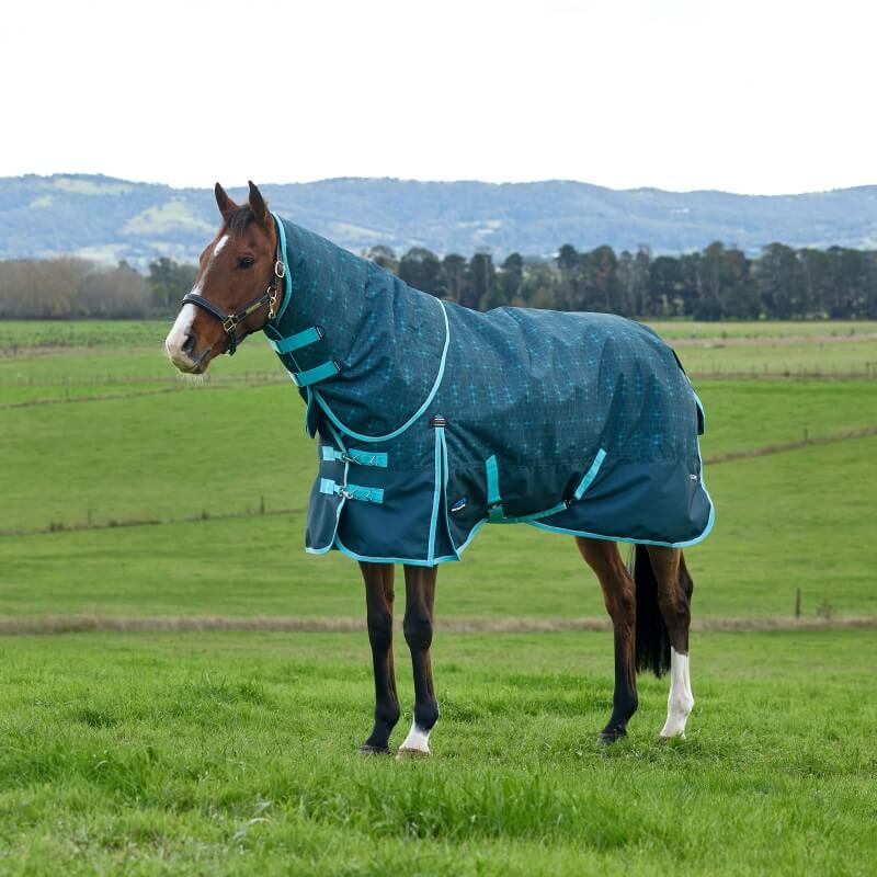 Weatherbeeta Comfitec Limited Edition Turnout Rug Detach-A-Neck Medium Weight 220G Geometric Bit Print