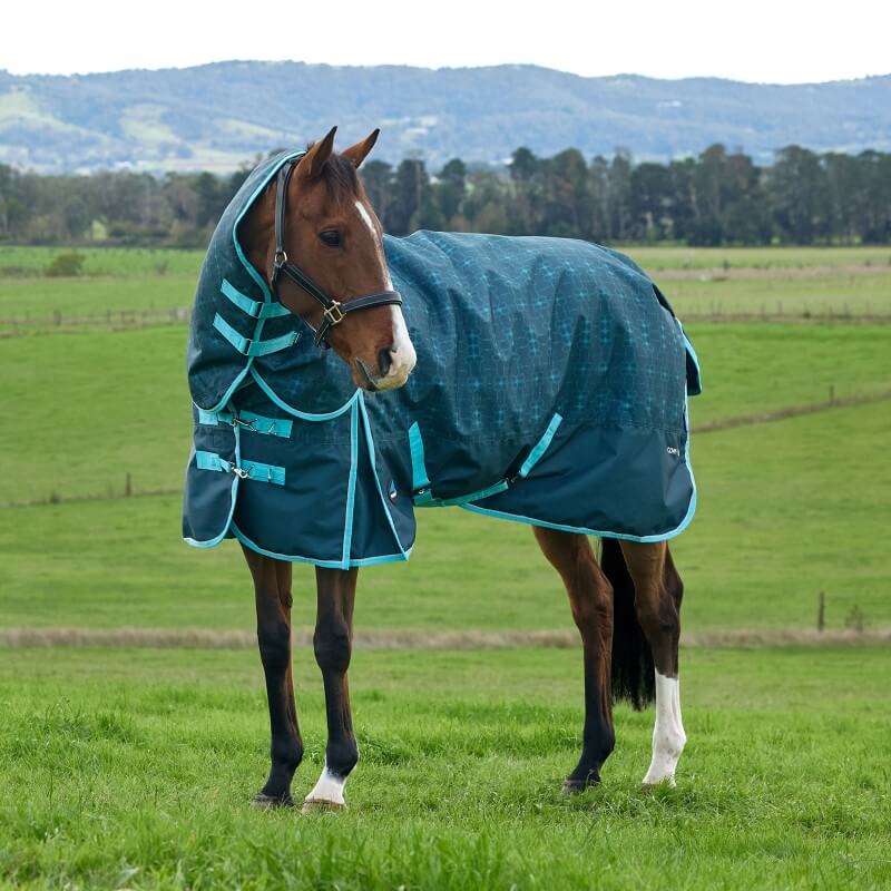 Weatherbeeta Comfitec Limited Edition Turnout Rug Detach-A-Neck Medium Weight 220G Geometric Bit Print