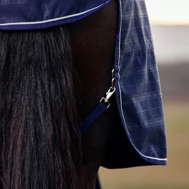 Weatherbeeta Comfitec Prelim Turnout Rug Standard Neck Medium Light Weight 100G Navy Embossed Plaid