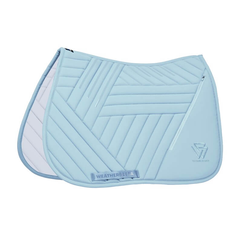 Weatherbeeta Softshell Pro Grip Euro Jump Saddle Pad Mist Blue