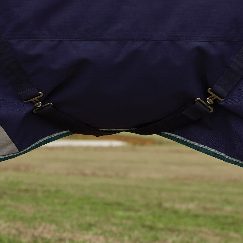 Weatherbeeta Comfitec Plus Dynamic Turnout Rug High Neck Light Weight 0G Navy/Forest Green