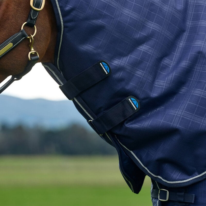 Weatherbeeta Comfitec Prelim Turnout Neck Cover 220G Navy Embossed Plaid