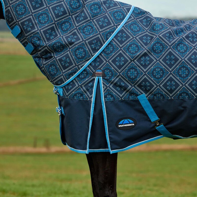 Weatherbeeta Comfitec Heritage Turnout Rug Detach-A-Neck Medium Weight 220G Paisley Print