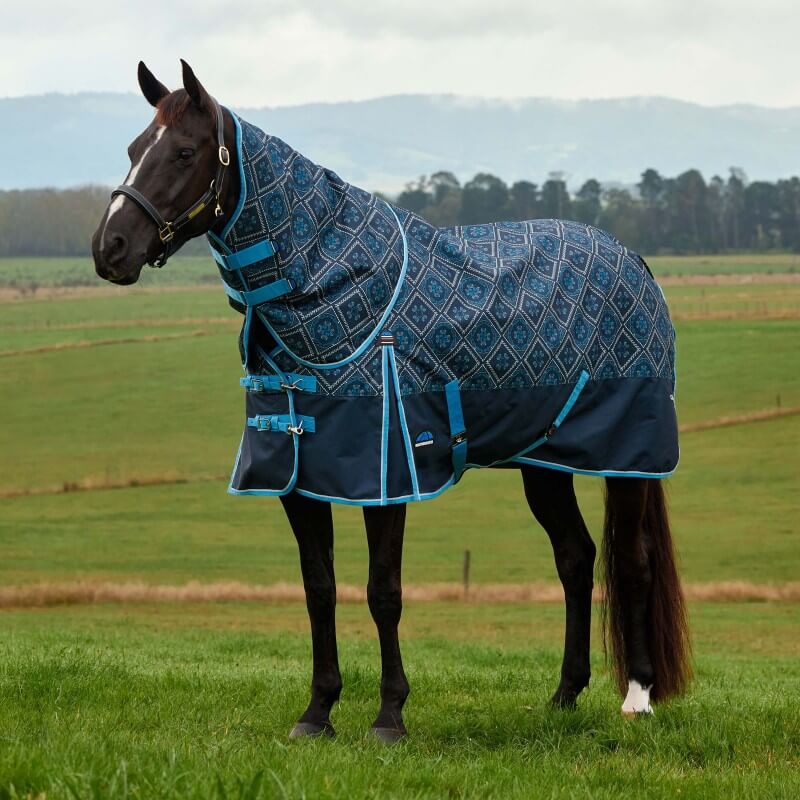 Weatherbeeta Comfitec Heritage Turnout Rug Detach-A-Neck Medium Weight 220G Paisley Print