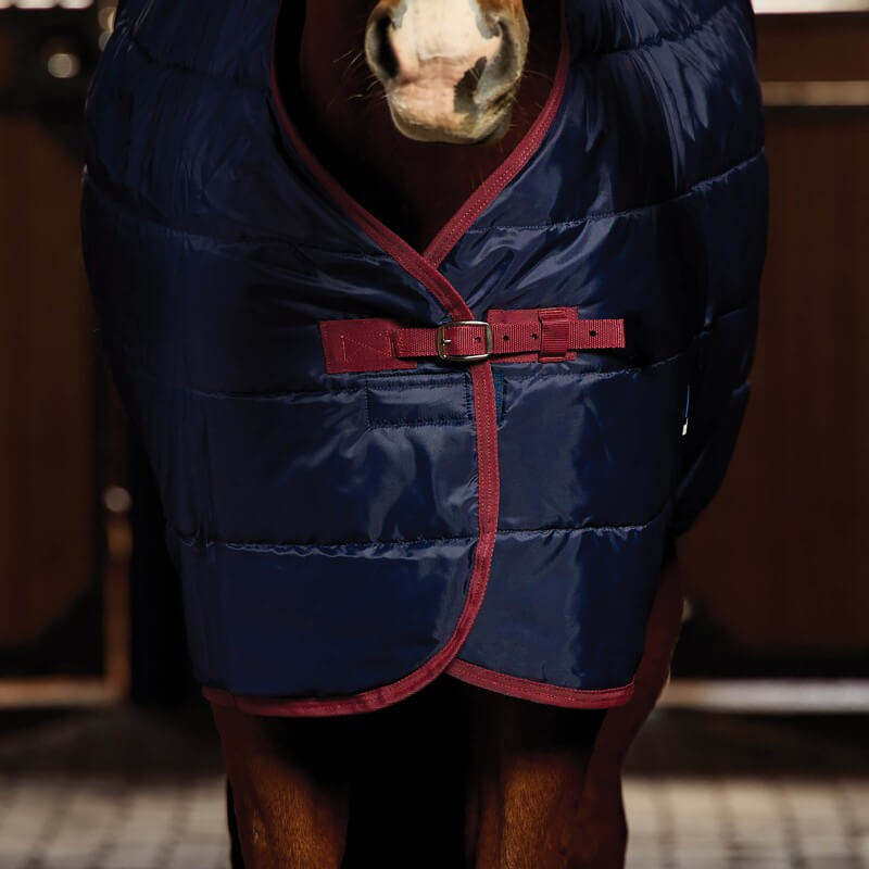 Weatherbeeta Stable Rug Standard Neck Heavy Weight 360G Navy/Burgundy