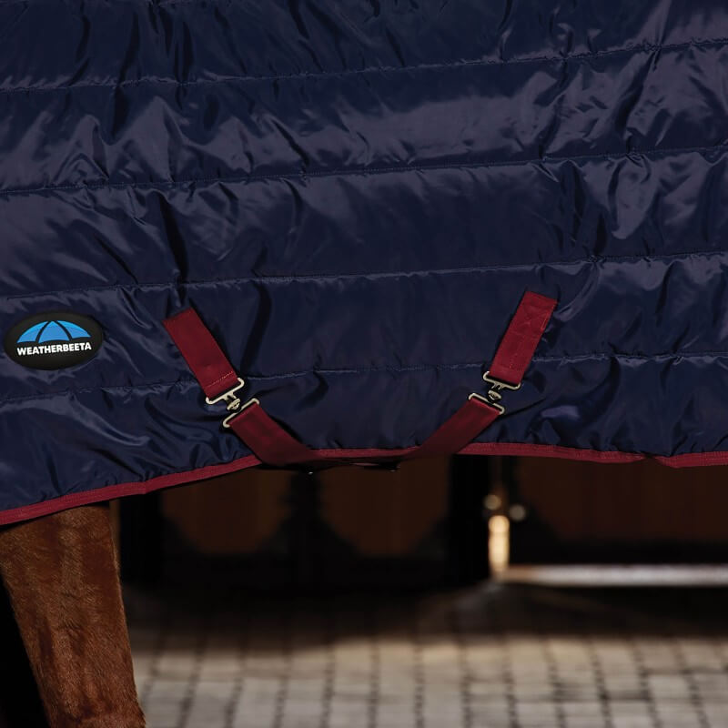 Weatherbeeta Stable Rug Standard Neck Heavy Weight 360G Navy/Burgundy