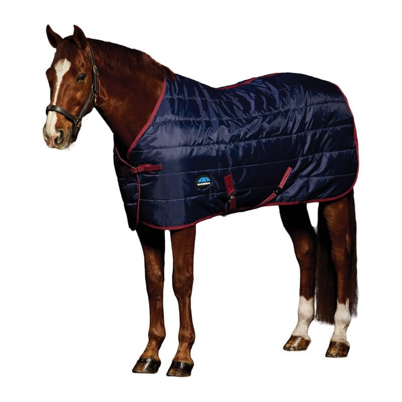 Weatherbeeta Stable Rug Standard Neck Medium Light Weight 100G Navy/Burgundy