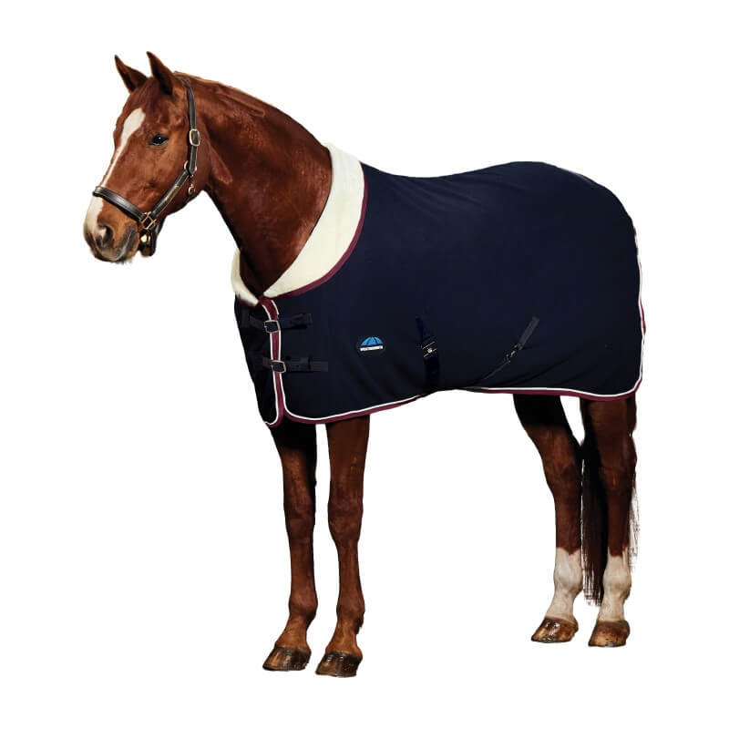 Weatherbeeta Elite Fleece Cooler Standard Neck Navy/Burgundy