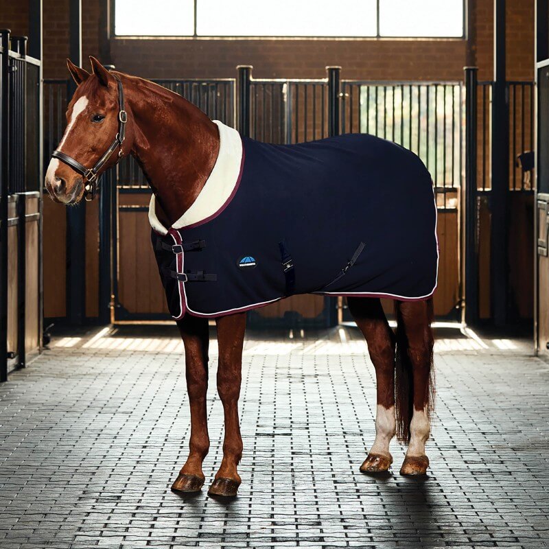Weatherbeeta Elite Fleece Cooler Standard Neck Navy/Burgundy