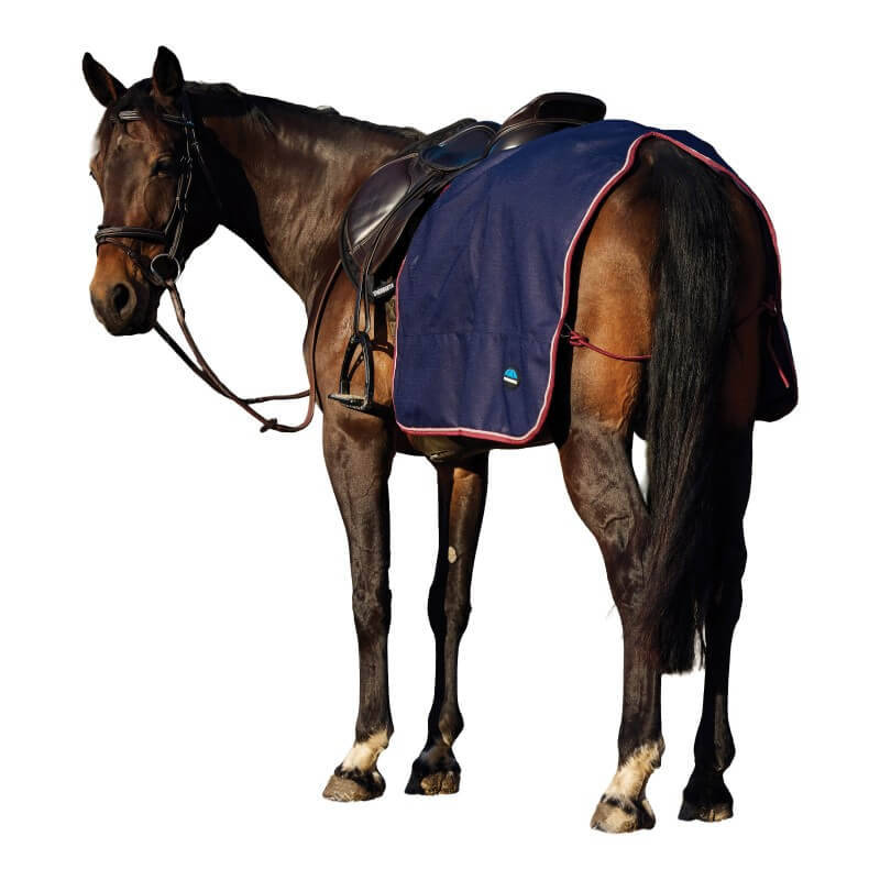 Weatherbeeta Waterproof Fleece Quarter Sheet Navy/Burgundy