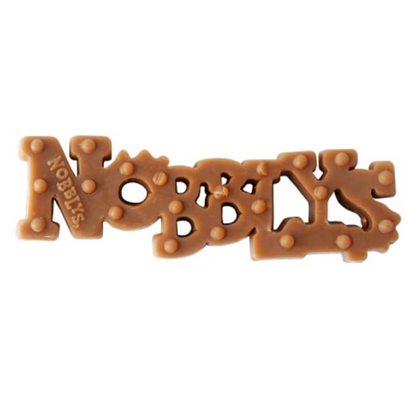 Petello Nobblys Original Peanut Butter Dog Chew Large 60g is a grain free, dot-topped dog treat.