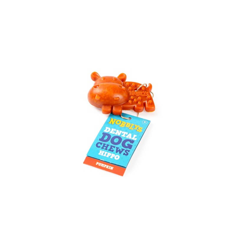 Petello Nobblys Pumpkin Hippo Chew for Dogs 40g, with blue Petello label.