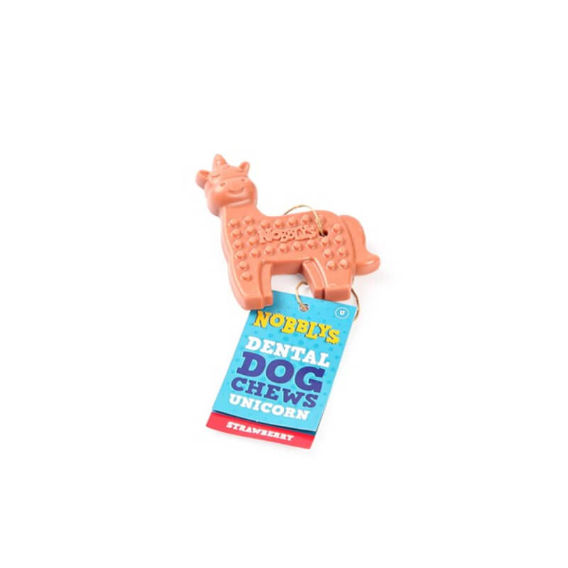 Petello Nobblys Strawberry Unicorn Chew for Dogs, 40g—fun, grain-free treat by Petello.