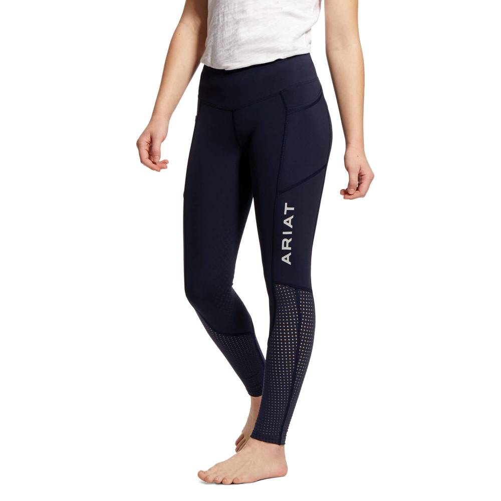 Ariat Youth EOS Knee Patch Tights Navy