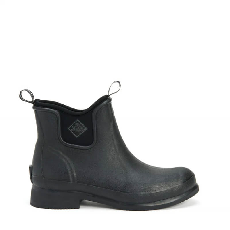 Muckboot Muck Boot Wear Ankle Boots Black with pull tabs and side logo, waterproof design.