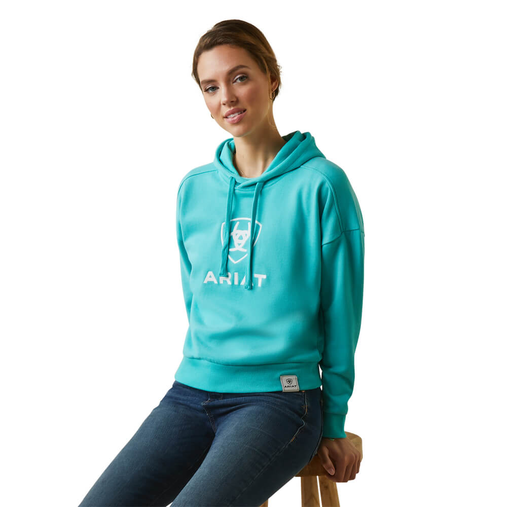 Ariat Just Hoodie Heather Pool Blue