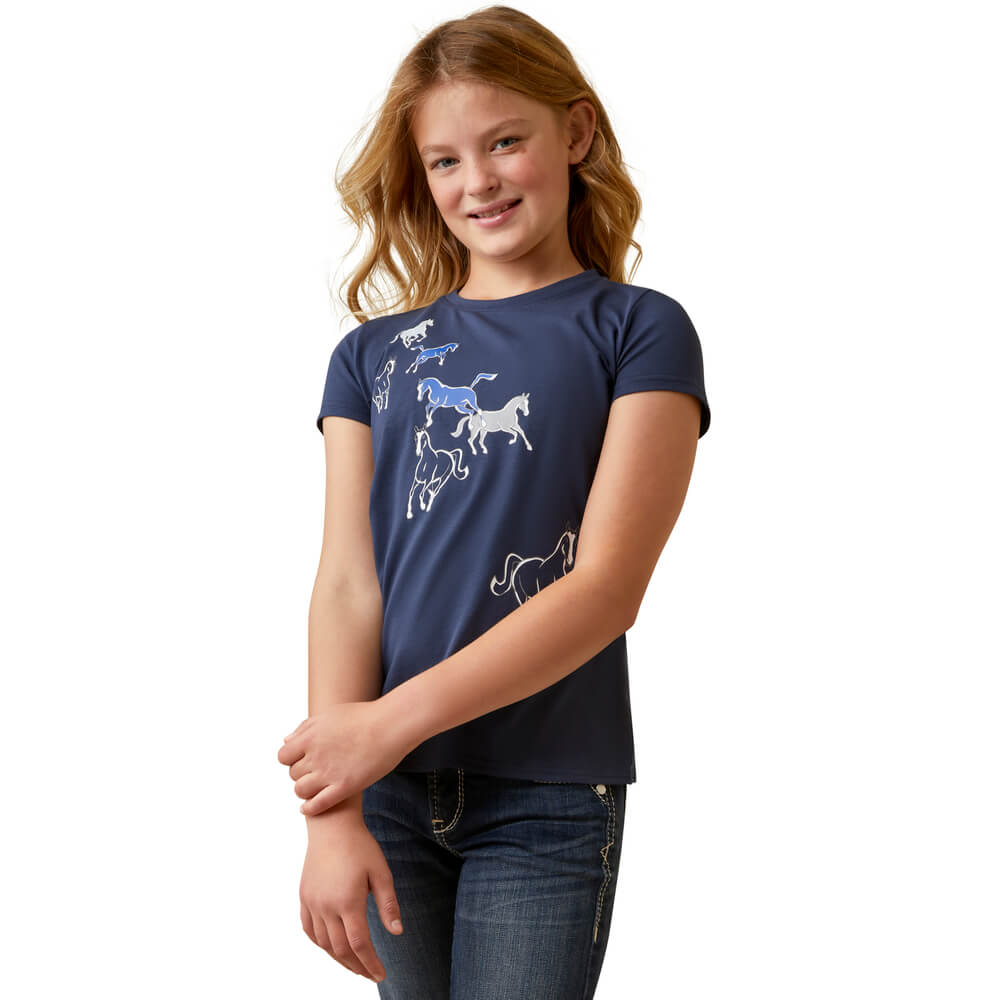 Ariat Youth Frolic T-Shirt Navy Eclipse