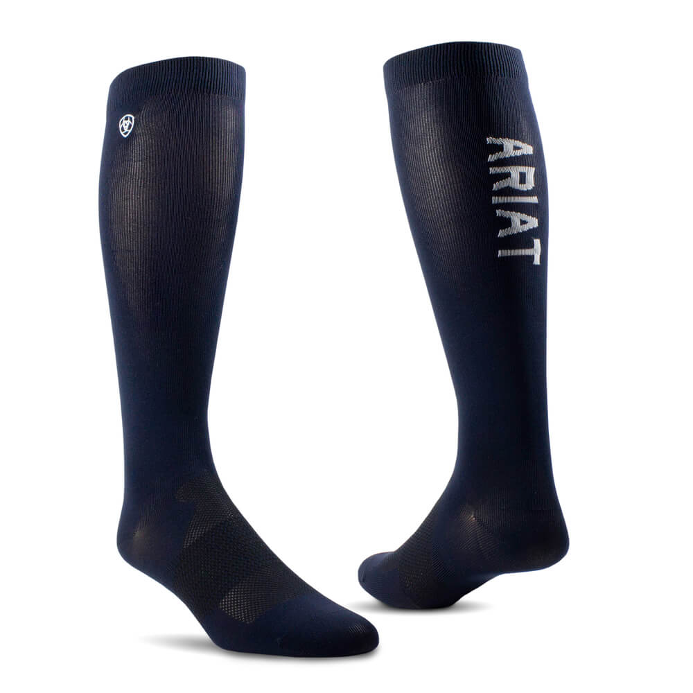 Ariat Ariattek Essential Performance Socks Navy – perfect knee-highs for tall boots.