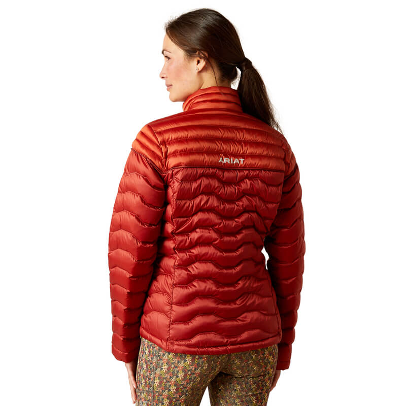 Ariat Womens Ideal Down Jacket Iridescent Red Ochre