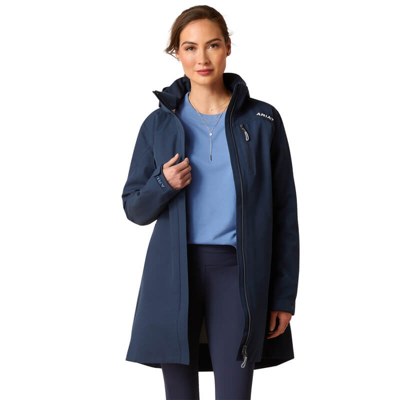 Ariat Womens Coastal Long H2O Parka Navy Eclipse