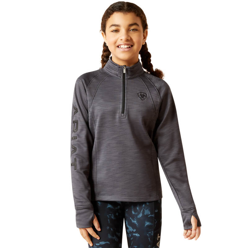 Ariat TEK Youth Team 1/2 Zip Sweatshirt Ebony Grey