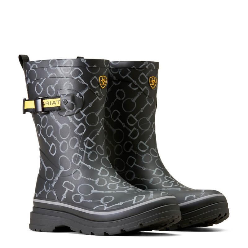 Ariat Kelmarsh Mid Wellington Black Bit Print