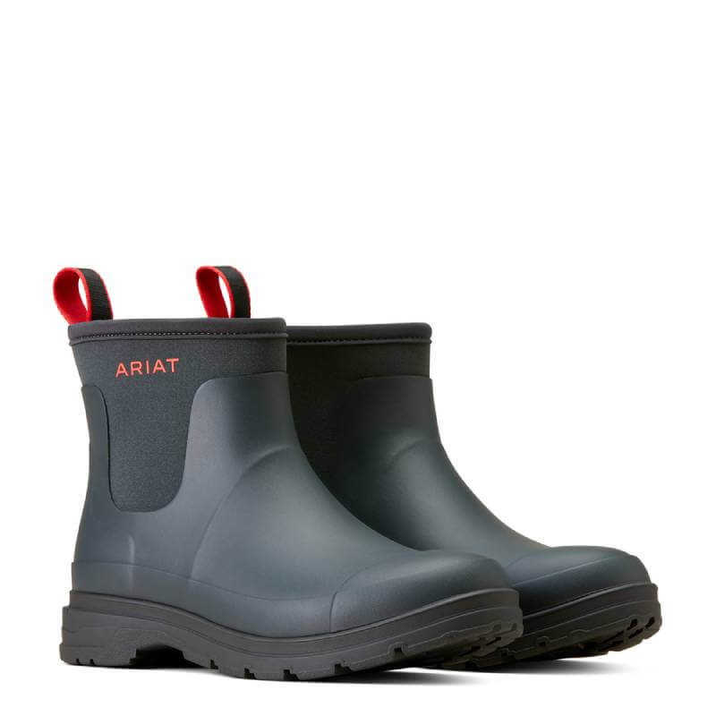 Ariat Kelmarsh Shortie Navy boots with side branding and waterproof design.