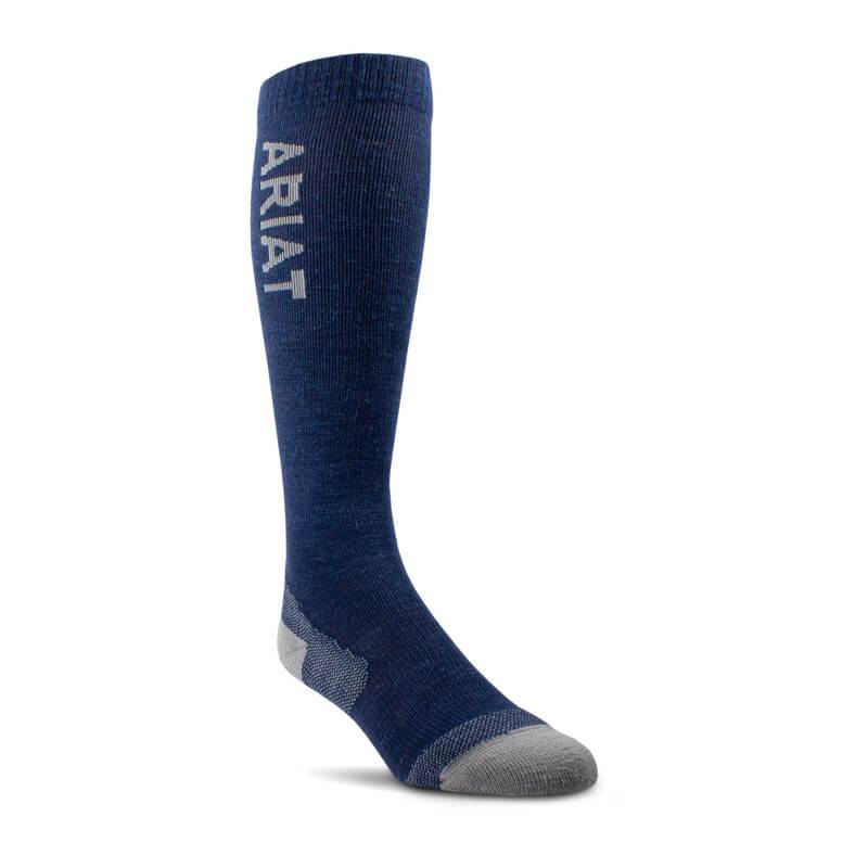 Ariat Tek Thaw Merino Socks Navy/Heather Grey