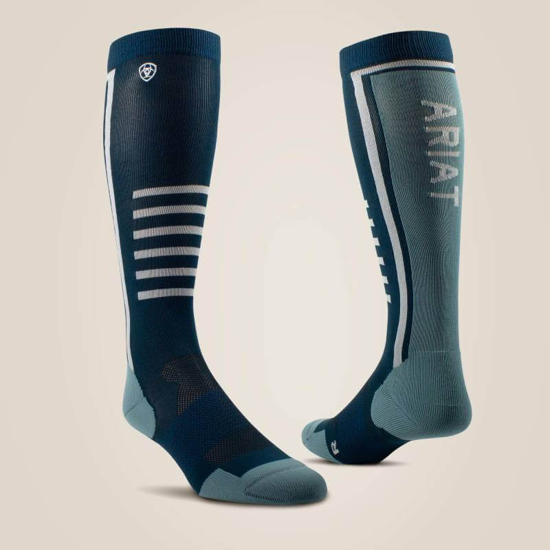 Ariat Ariattek Slimline Performance Socks Reflecting Pond/Arctic One Size