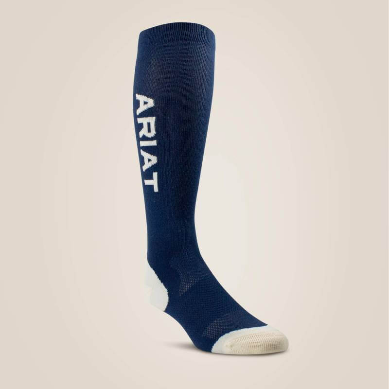 Ariat Unisex Ariattek Performance Socks Navy/Summer Sand One Size