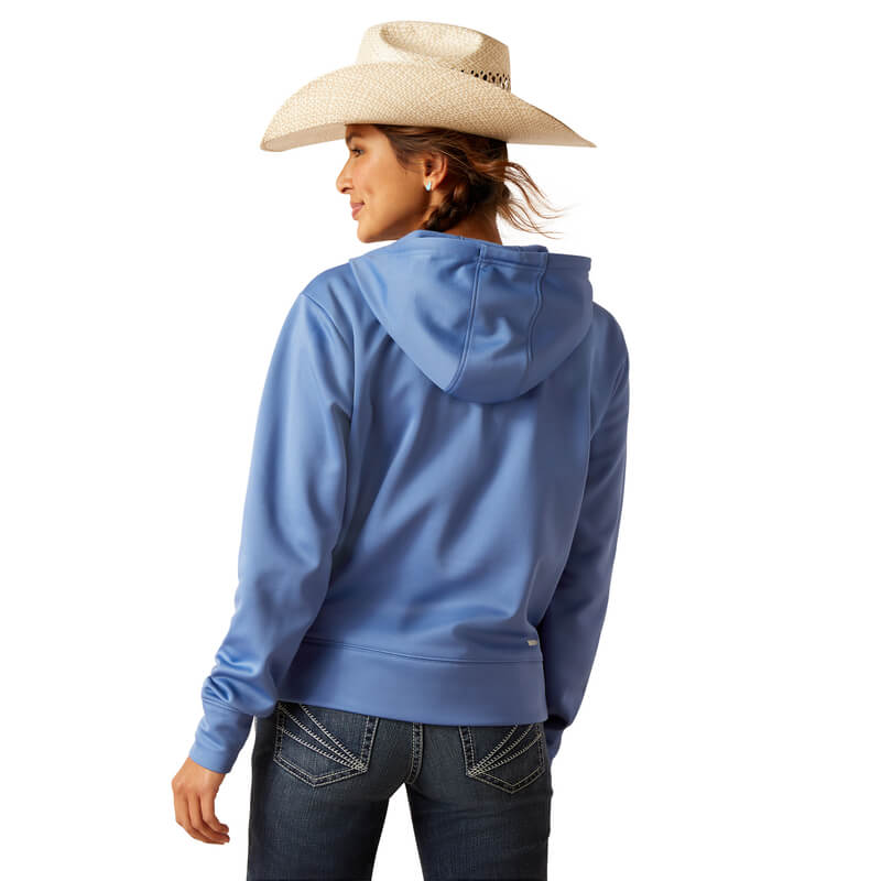 Ariat Womens TEK 1/2 Zip Hoodie Dutch Blue