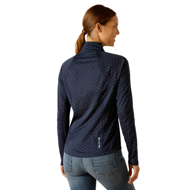 Ariat Womens Sunstopper 3.0 Baselayer Navy Dot