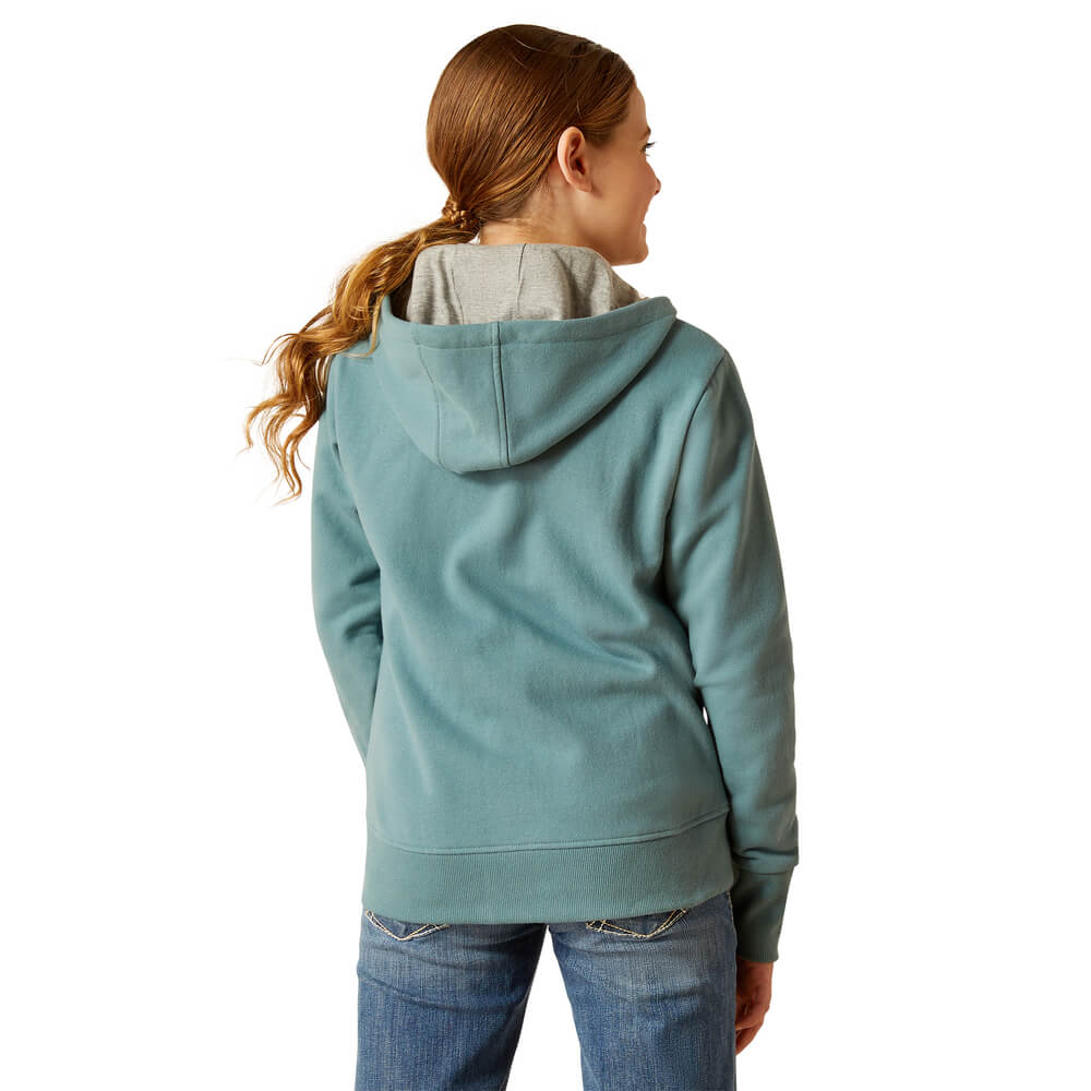 Ariat Youth Team Logo Hoodie North Atlantic