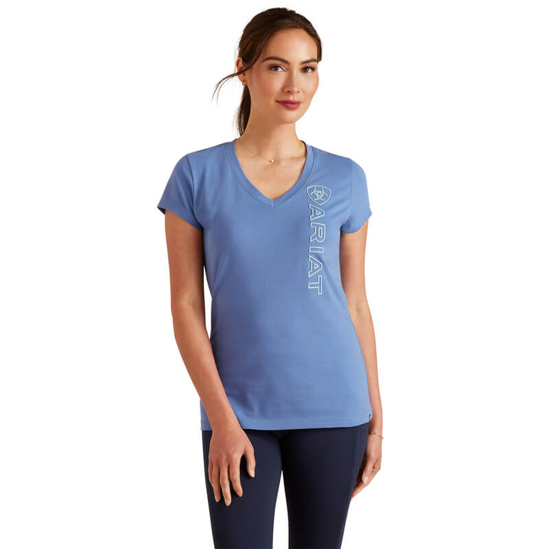 Ariat Womens Logo SS Top Dutch Blue