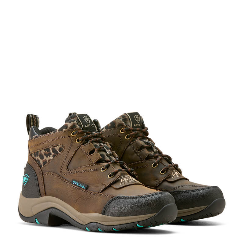 Ariat Womens Terrain Harper H2O Chocolate/Camo Leopard