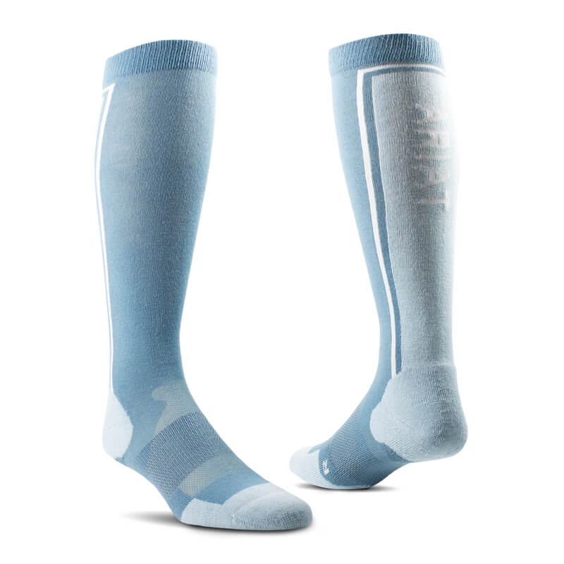 Ariat Ariattek Winter Slimline Socks Bluestone/Cerulean