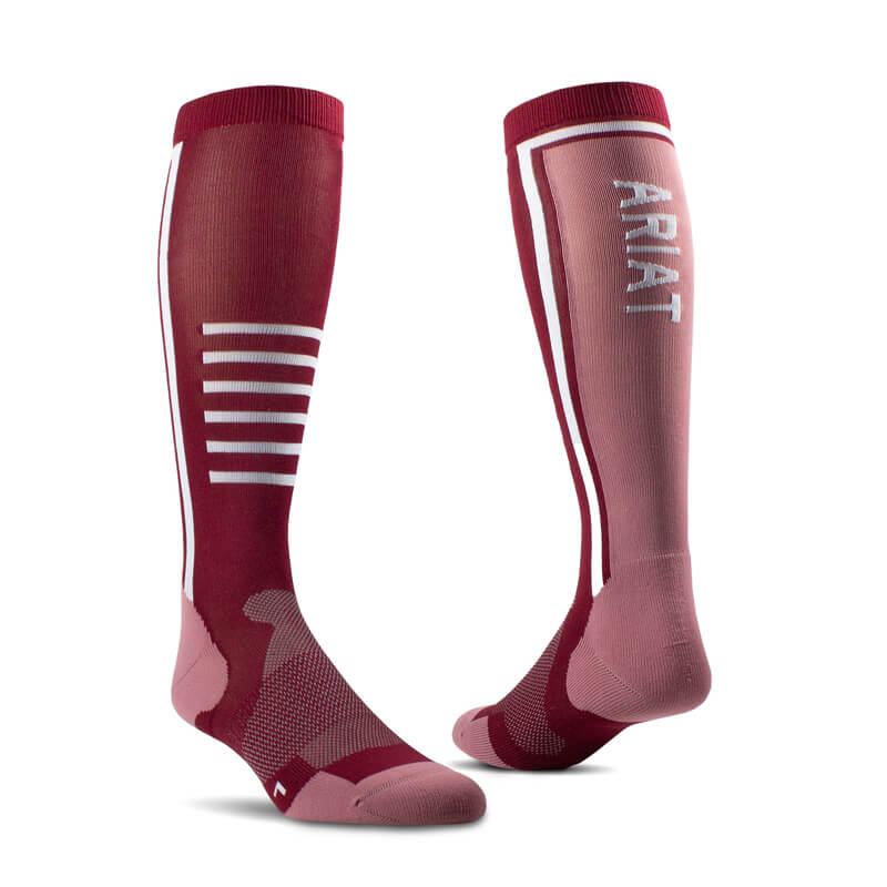 Ariat Ariattek Slimline Performance Socks Tawny Port/Twighlight Mauve