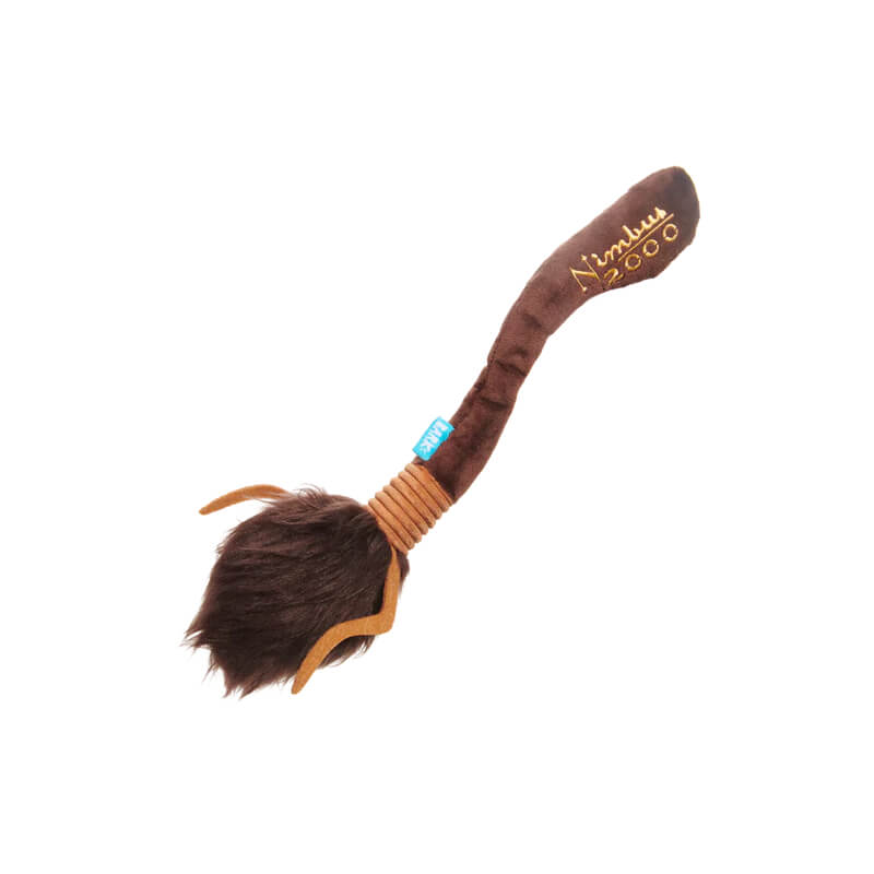 BARK Harry Potter Nimbus 2000 Plush Dog Toy: a durable broomstick-shaped toy for dogs.