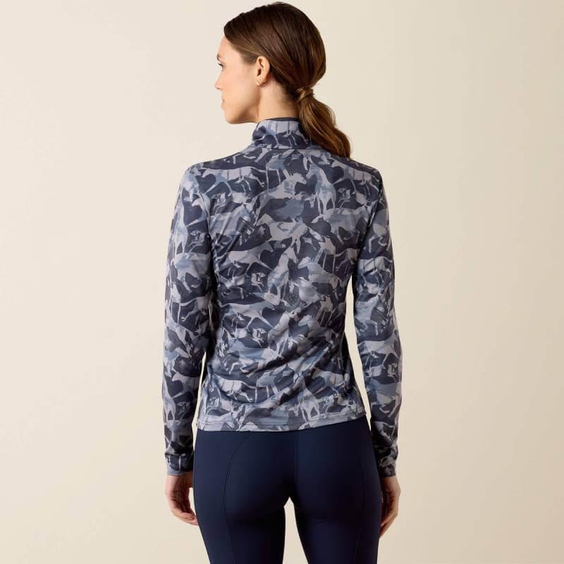 Ariat Womens Lunaveil 1/2 Zip Baselayer Polar Coincide Print